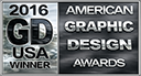 2016 GDUSA American Graphic Design Awards winner badge