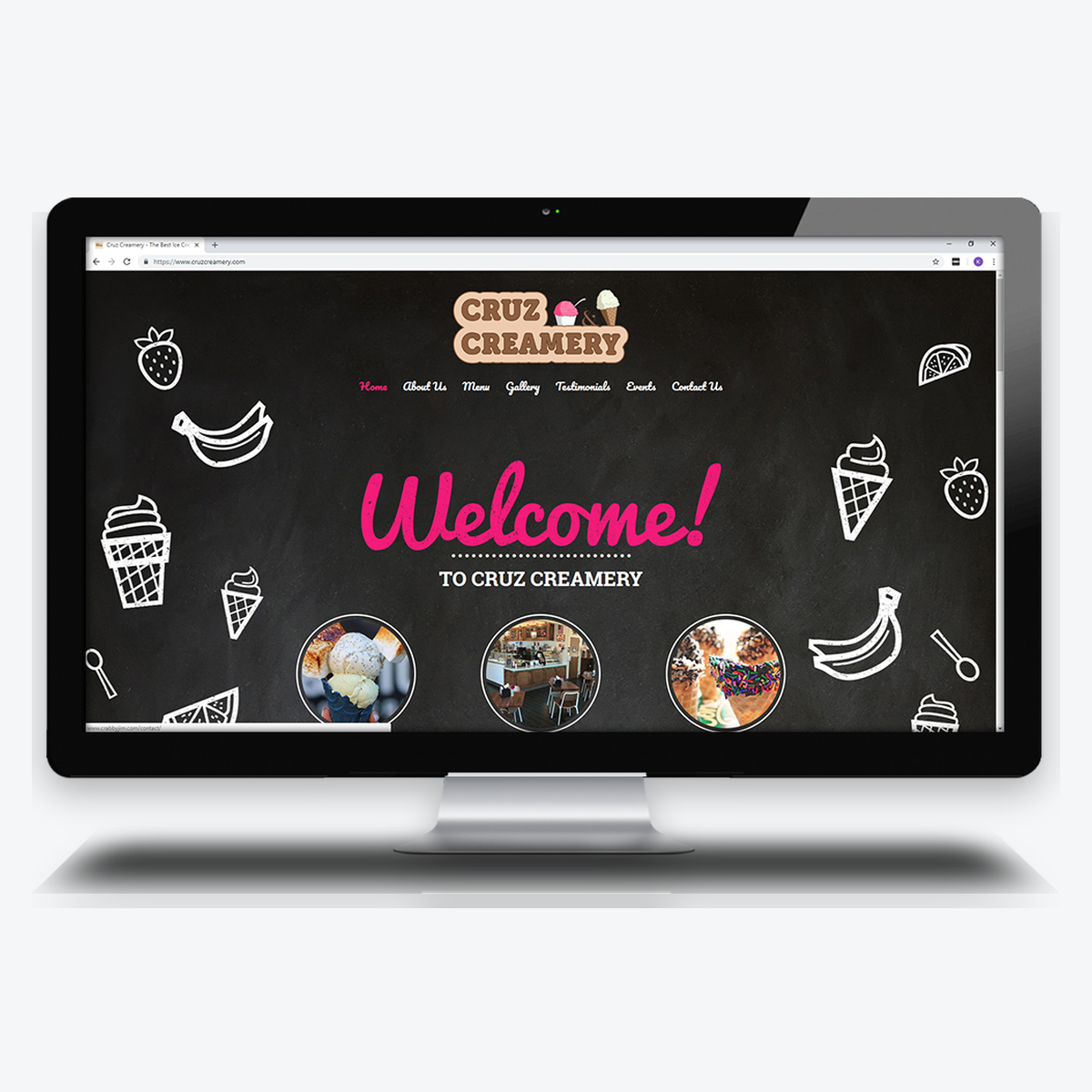 Cruz Creamery website design