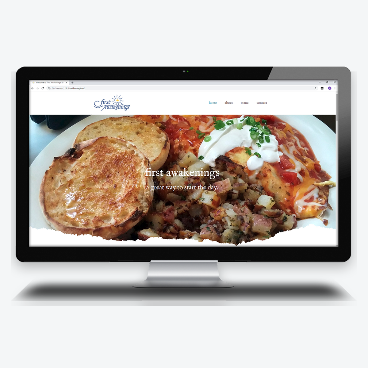 First Awakenings restaurant website design